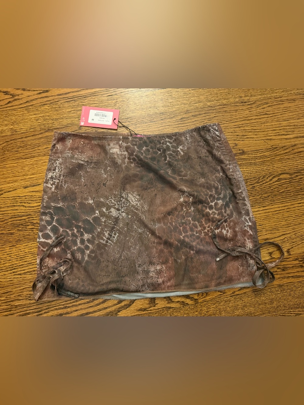 Edikted Brown Animal Print Mini Skirt